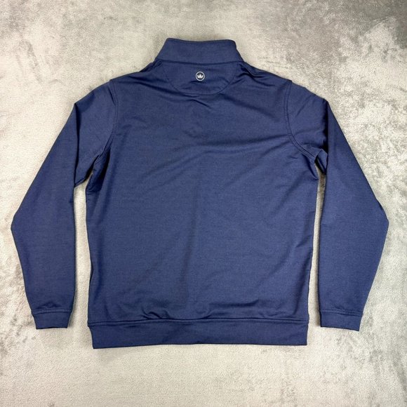 Peter Millar Golf Performance Stretch Mens 1/4 Zip Long Sleeve Mockneck Blue M - Picture 3 of 9